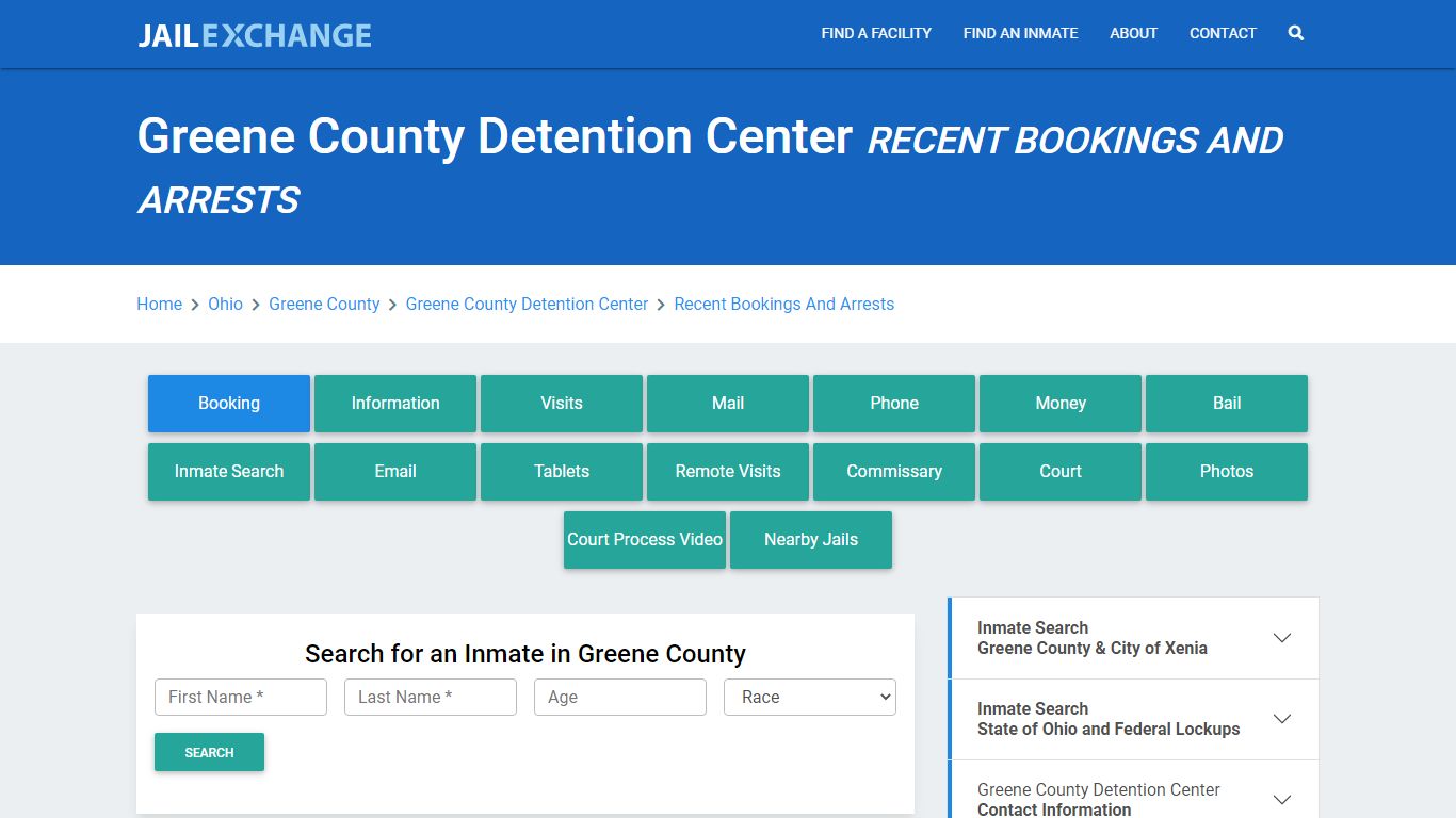 Greene County Detention Center Recent Bookings And Arrests - Jail Exchange